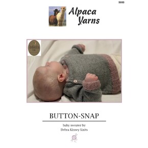 Button-Snap Baby Sweater Pattern 5000 by Debra Kinsey