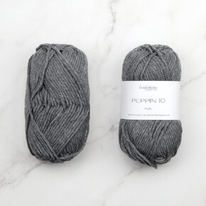 in threes: a baby cardigan set in Peppin 10: 1035 Mid Grey, size 0-6 months