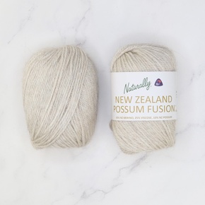 Cable Beanie Kit in NZ Possum Fusion: 001 Natural