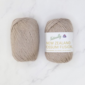 Cable Beanie Kit in NZ Possum Fusion: 002 Taupe