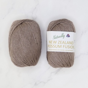 Cable Beanie Kit in NZ Possum Fusion: 003 Walnut