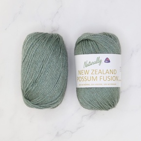 Cable Beanie Kit in NZ Possum Fusion: 006 Green Tea