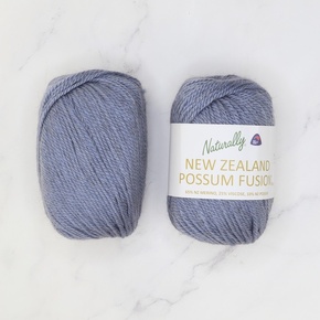 Cable Beanie Kit in NZ Possum Fusion: 007 Denim