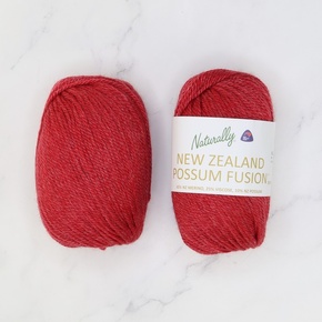 Cable Beanie Kit in NZ Possum Fusion: 010 Red