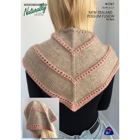 Eyelet Shawl Kit in NZ Possum Fusion