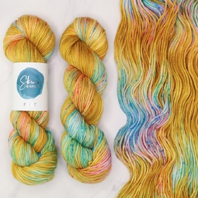 1 Skein Project - Yarn Set in Poet Worsted: 1700 End of the Rainbow