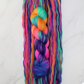 Skein Sisters Fabulous Sock: 200 Rainbow Sparkle