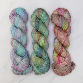 Sisters Solos: Fabulous Sock three skein set: Milky Opal